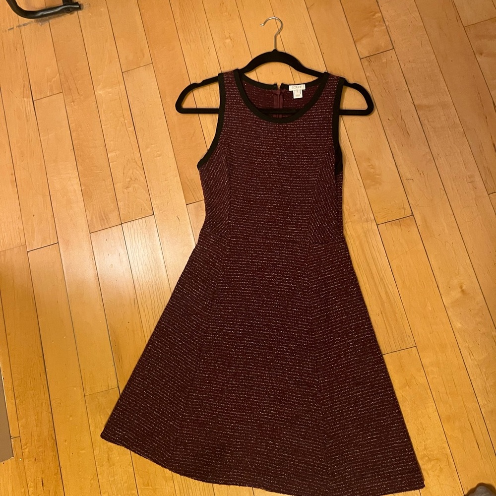 J-Crew Tweed Dress - Size 2 - Beautiful Magenta / Purple